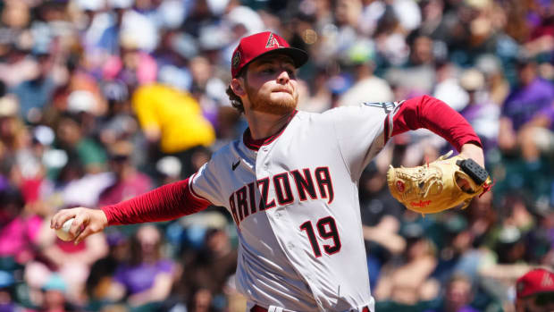 Ryne Nelson Pitches at Coors Field on April 30, 2023